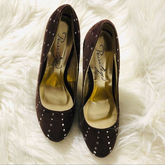Privileged women’s brown rhinestone 5 “ high heel - Picture 3 of 8